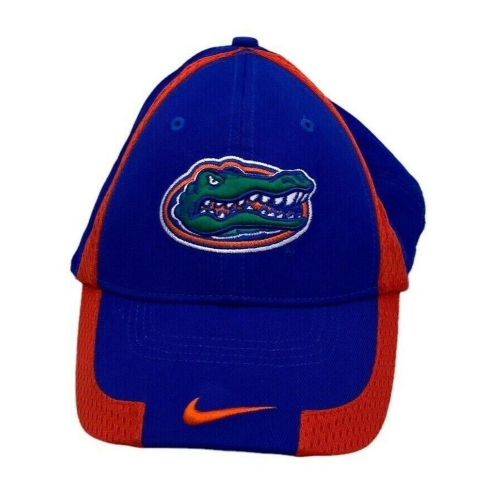 Florida Gators NCAA UF Nike Team Fitted Hat Cap Lid Blue Red - Picture 2 of 8